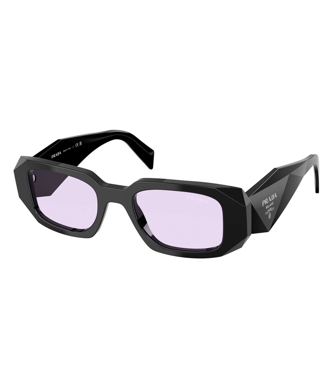 Prada Women's Purple Rectangular Sunglasses