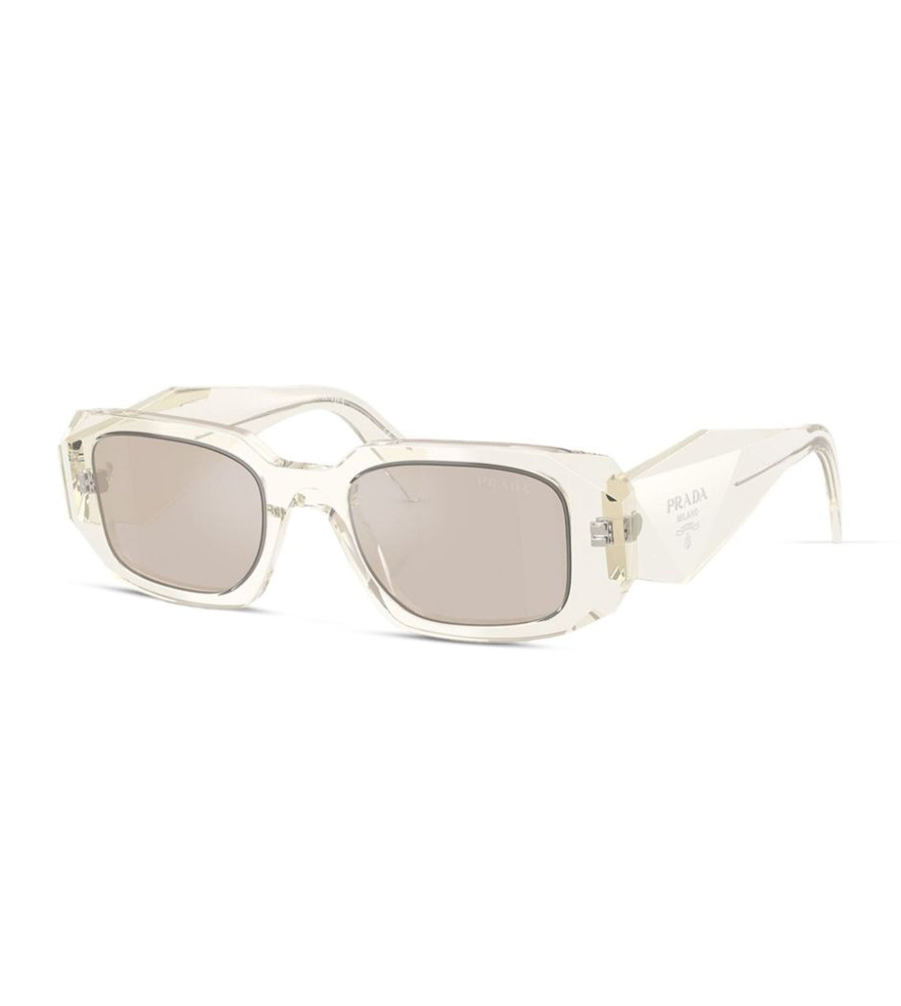 Prada Unisex Bronze Rectangular Sunglasses