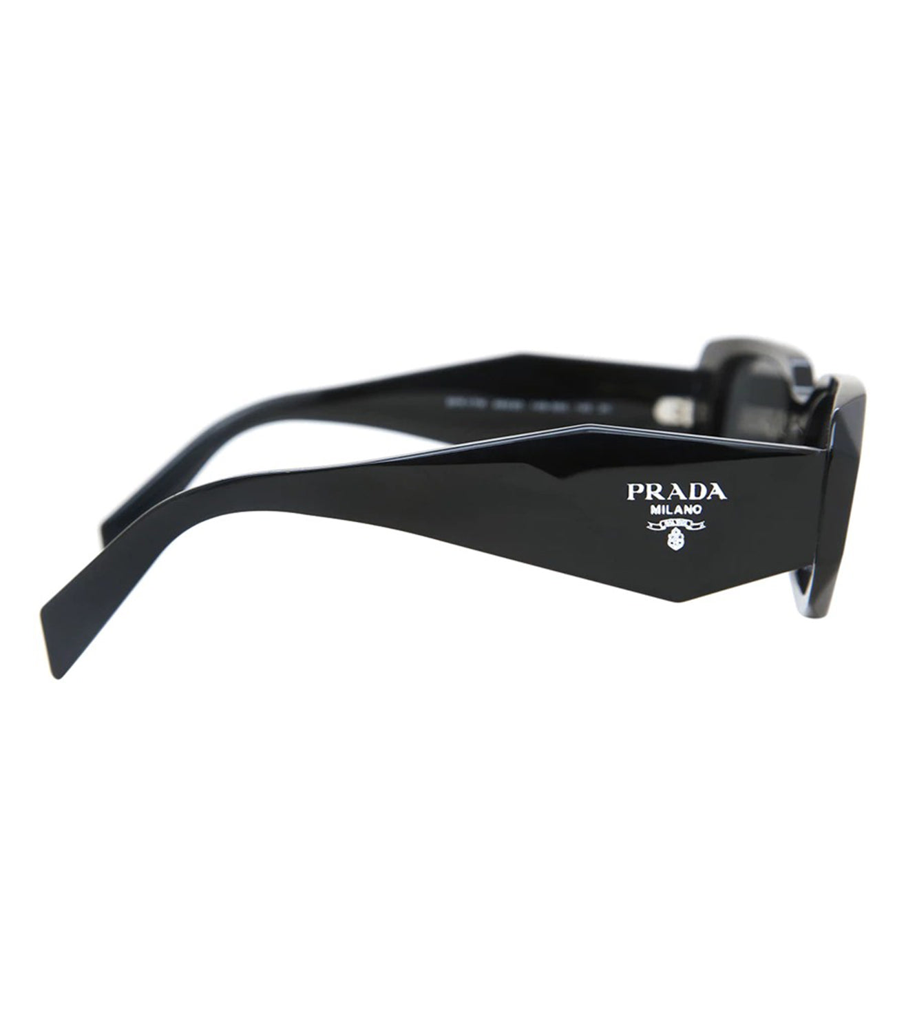 Prada Women's Dark Grey Rectangular Sunglasses