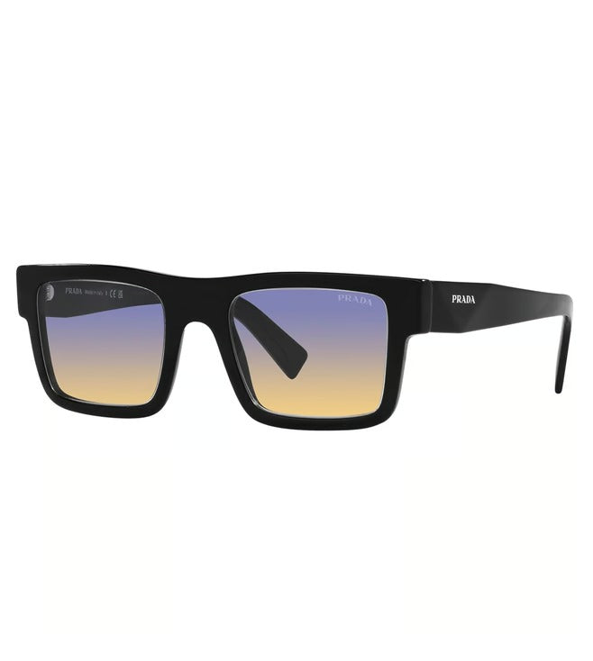 Prada Men's Yellow & Blue Rectangular Sunglasses