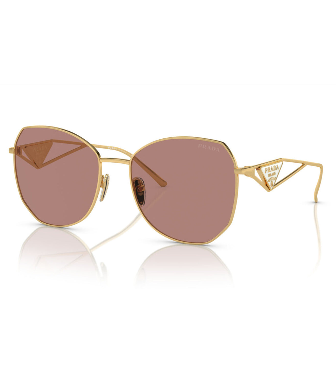 Prada Women's Light Brown Geometric Sunglasses