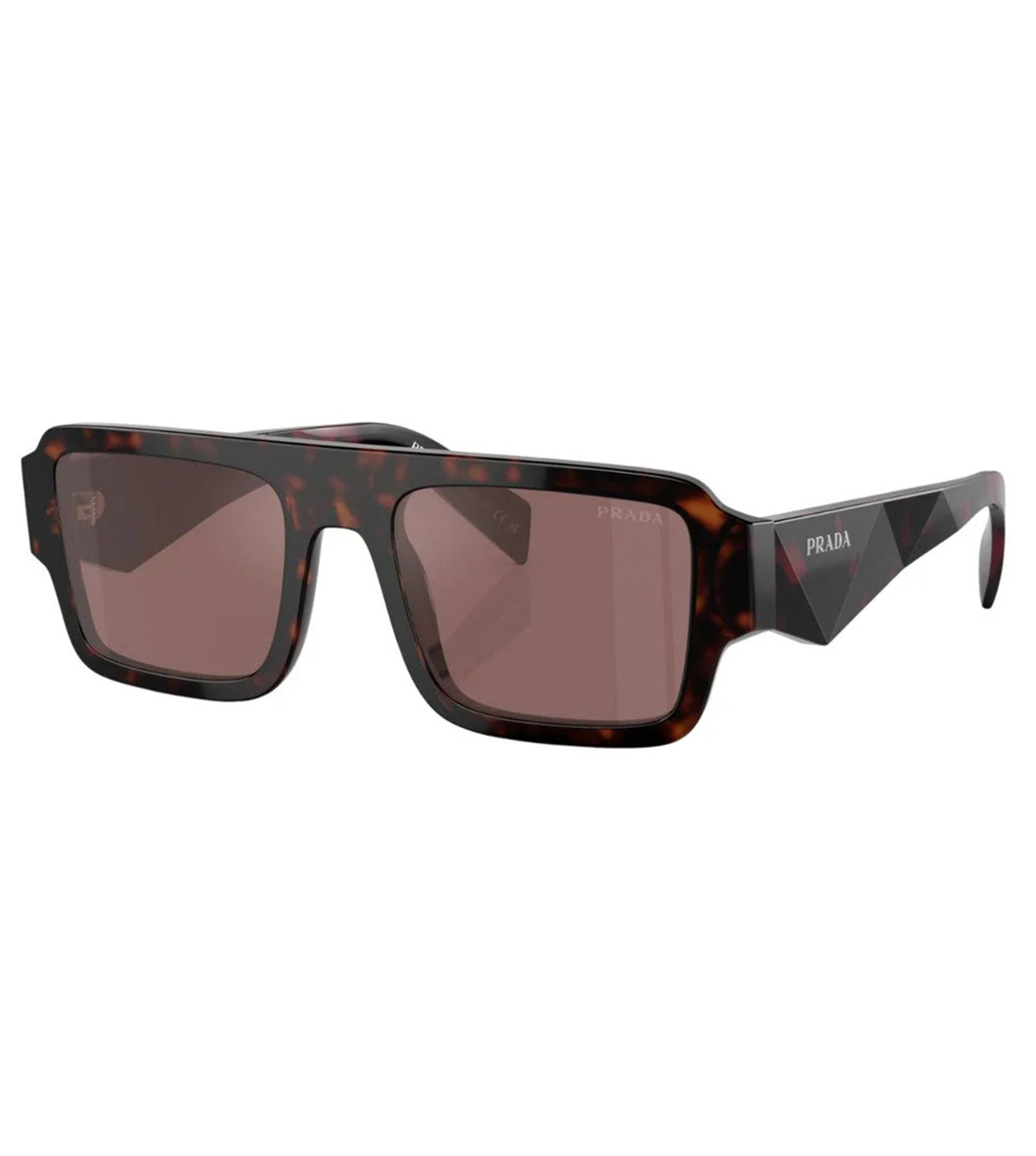 Prada Men's Brown Mirror Rectangular Sunglasses