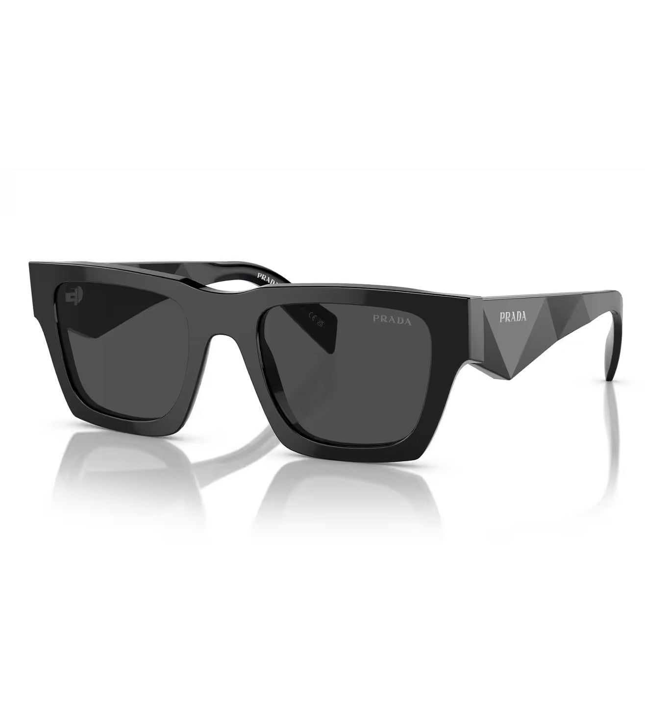 Prada Men's Grey Rectangular Sunglasses