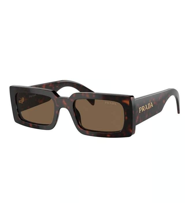 Prada Women's Brown Rectangular Sunglasses