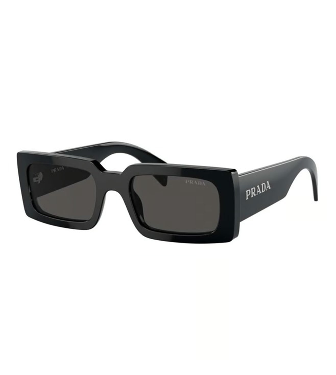 Prada Women's Dark Grey Rectangular Sunglasses