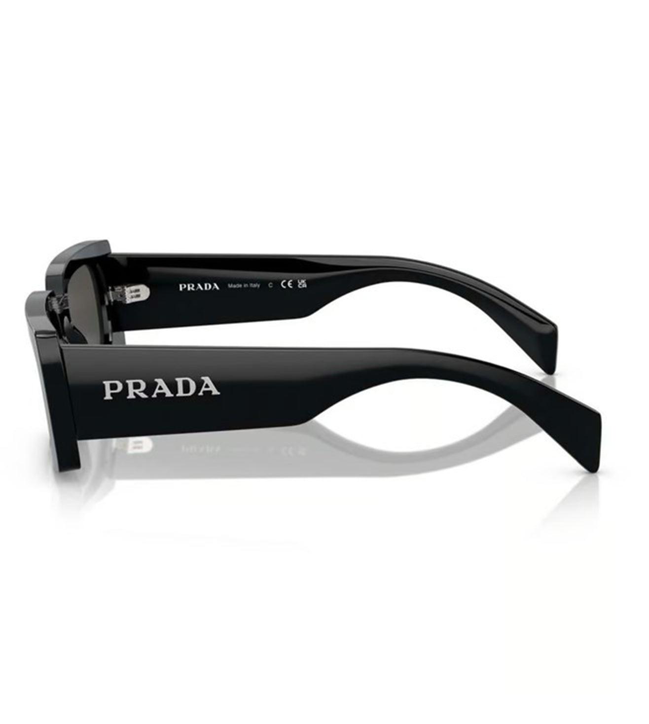 Prada Women's Dark Grey Rectangular Sunglasses