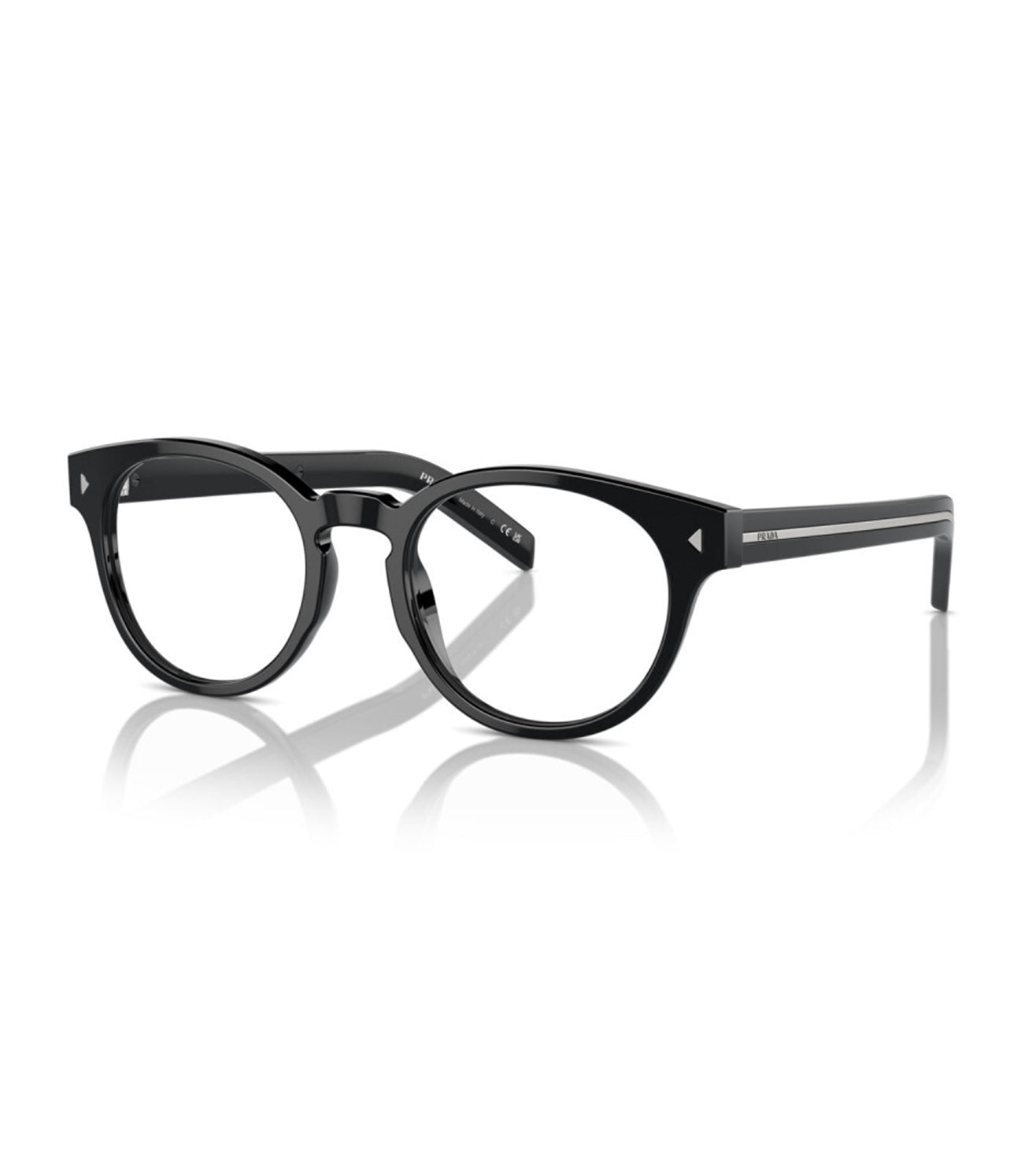 Prada Men's Black Round Optical Frame