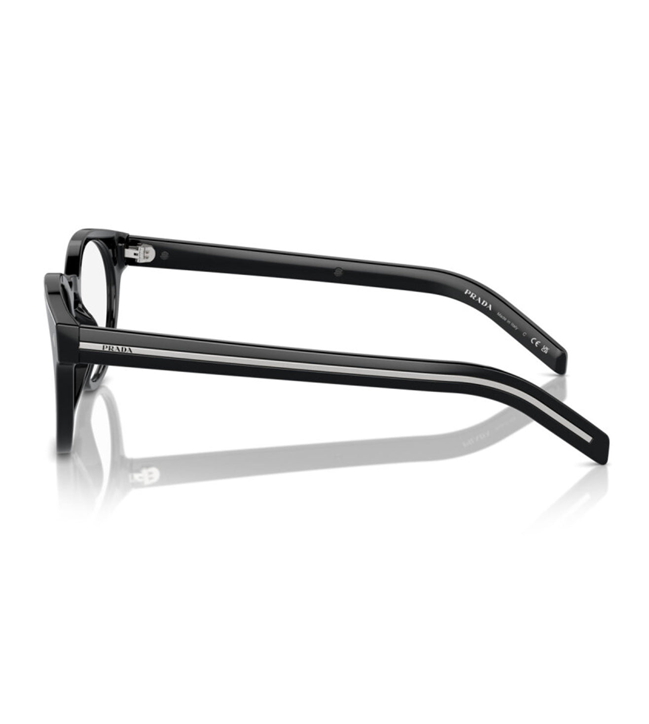 Prada Men's Black Round Optical Frame