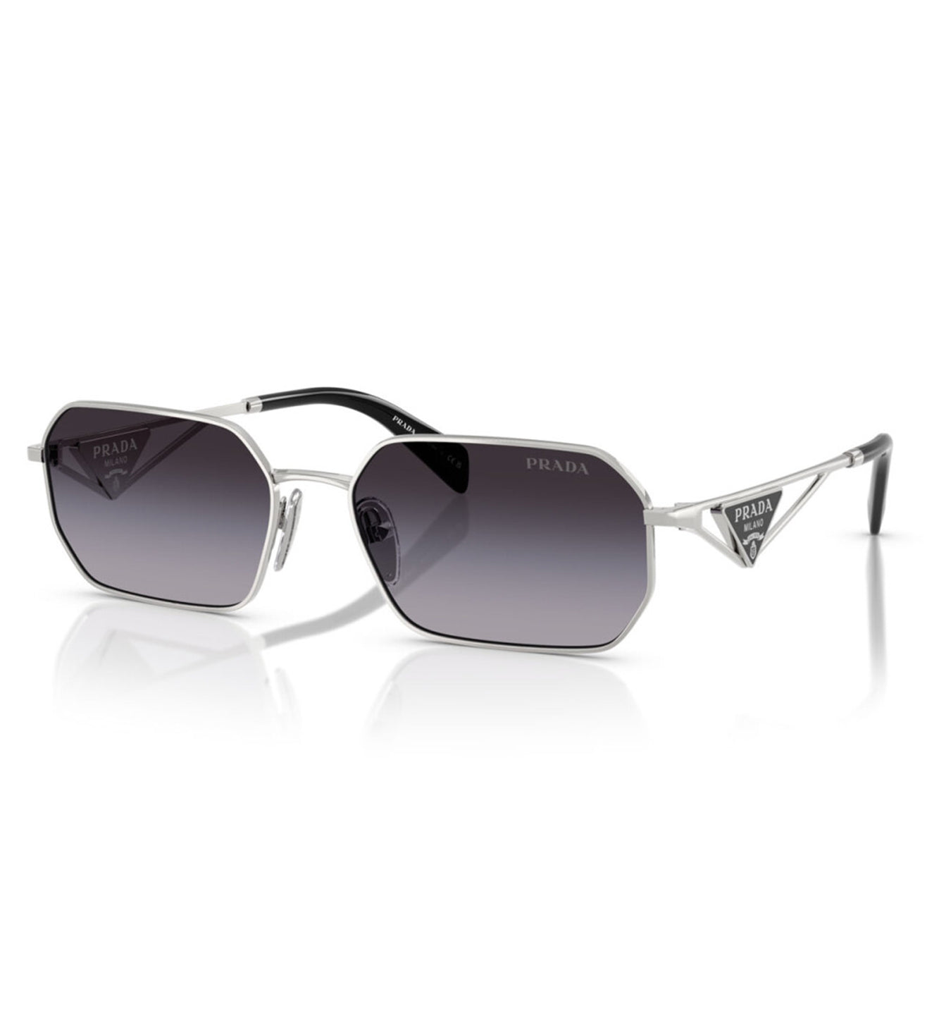 Prada Women's Grey Geometric Sunglasses