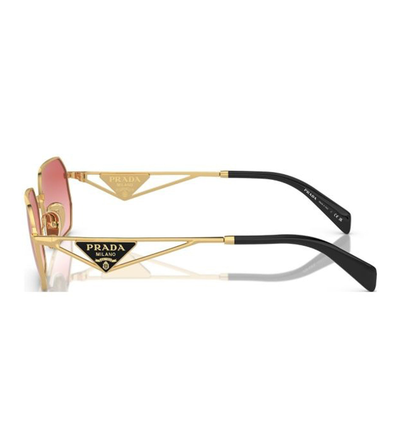 Prada Women's Pink Hexagonal Sunglasses