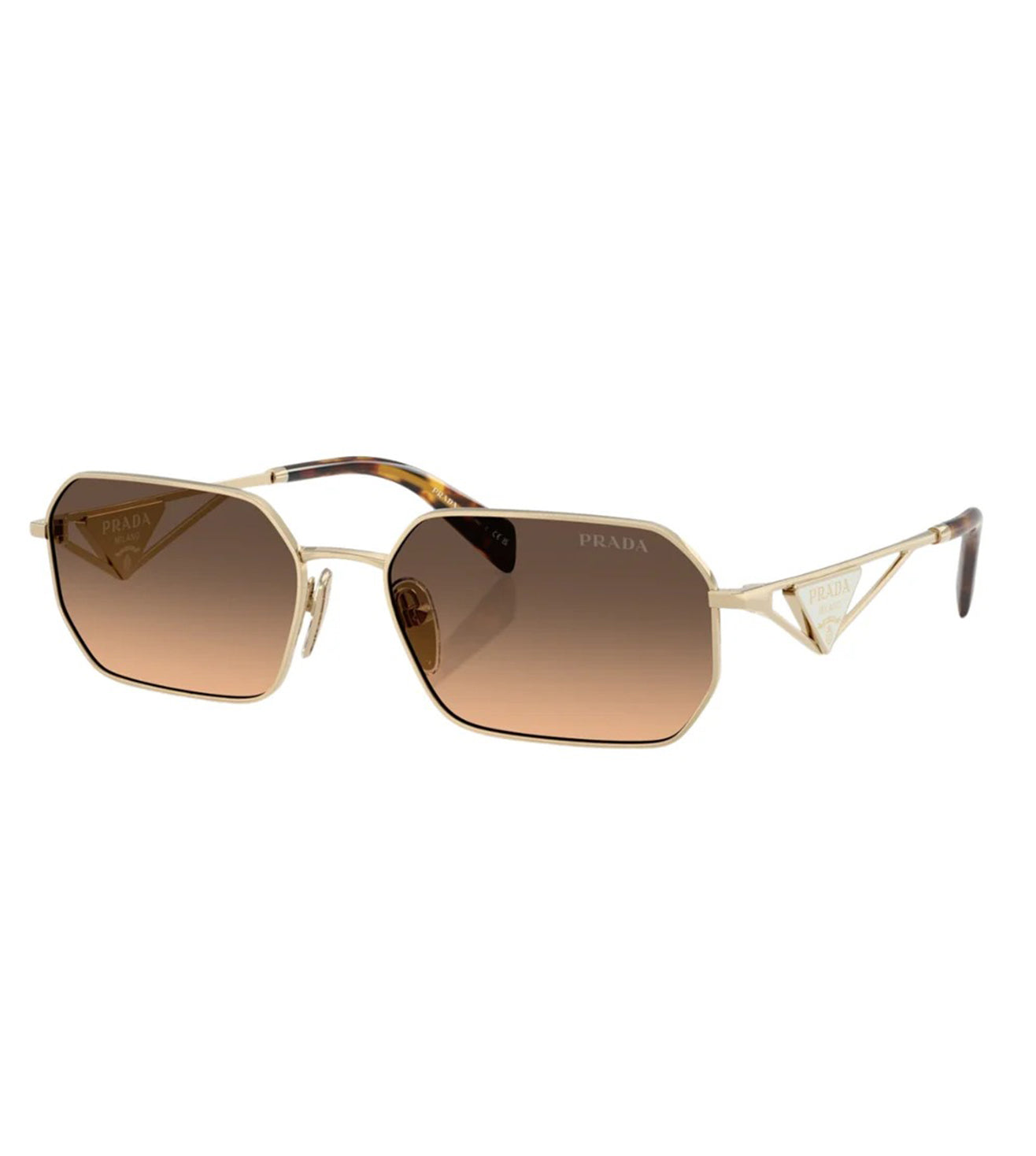 Prada Women's Brown Gradient Geometric Sunglasses