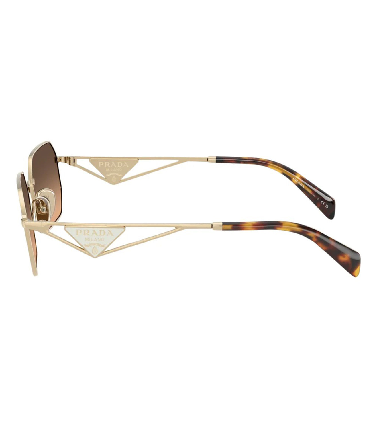 Prada Women's Brown Gradient Geometric Sunglasses