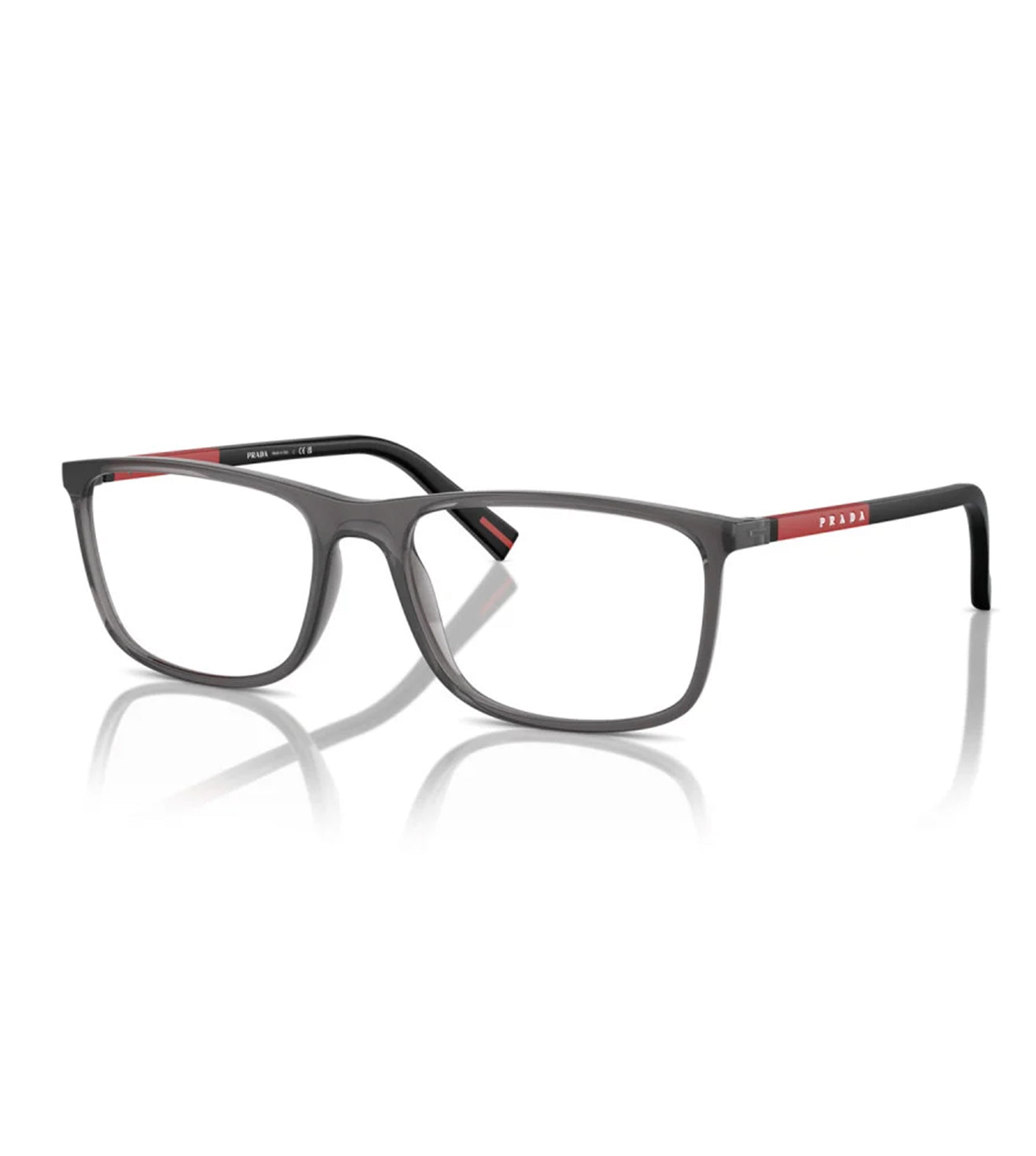 Prada Men's Black Rectangular Optical Frame