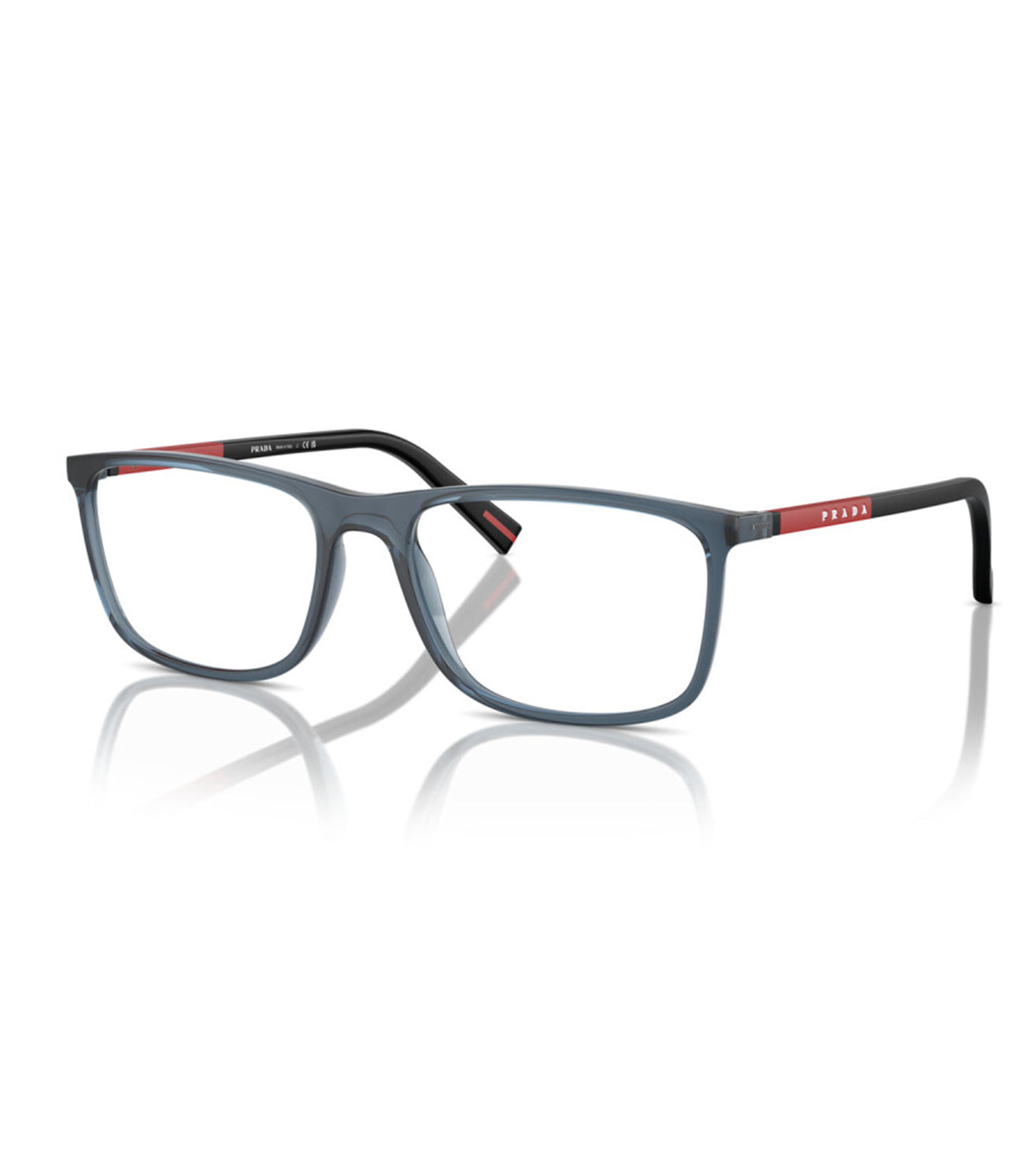 Prada Men's Blue Rectangular Optical Frame