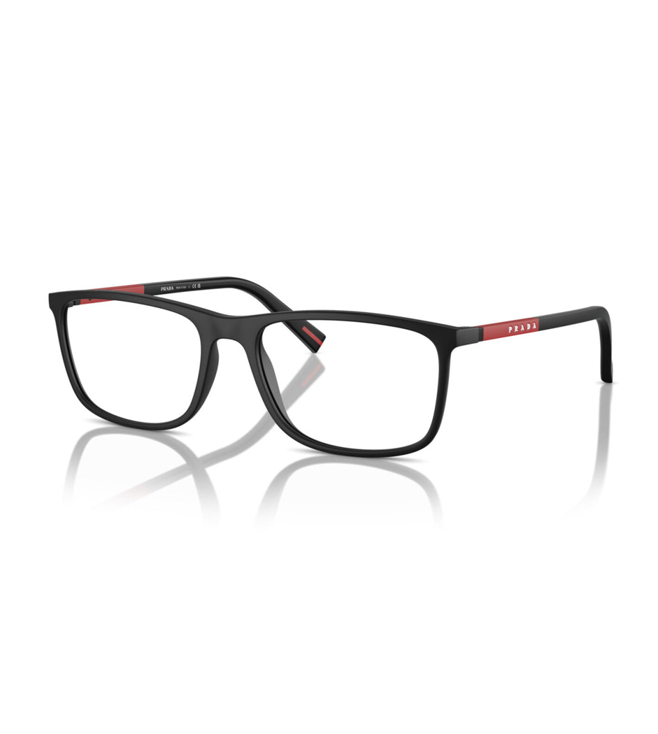 Prada Men's Black Rectangular Optical Frame