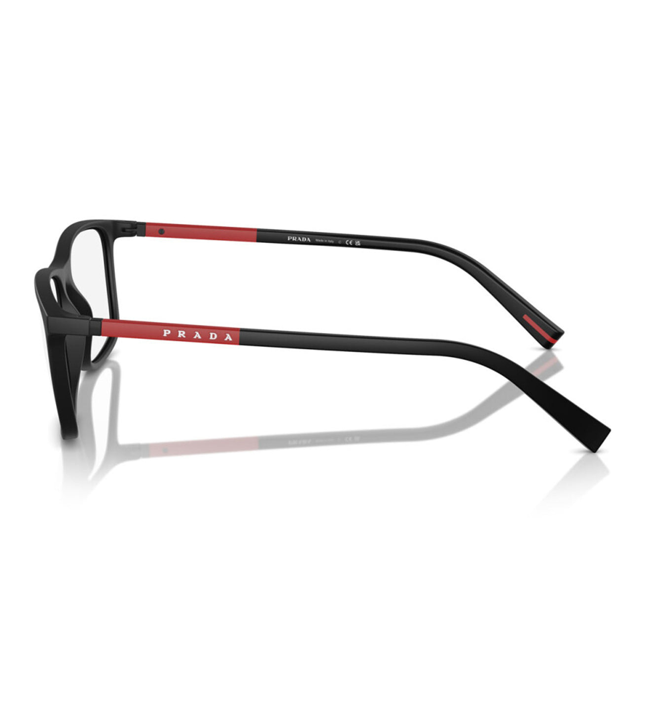 Prada Men's Black Rectangular Optical Frame