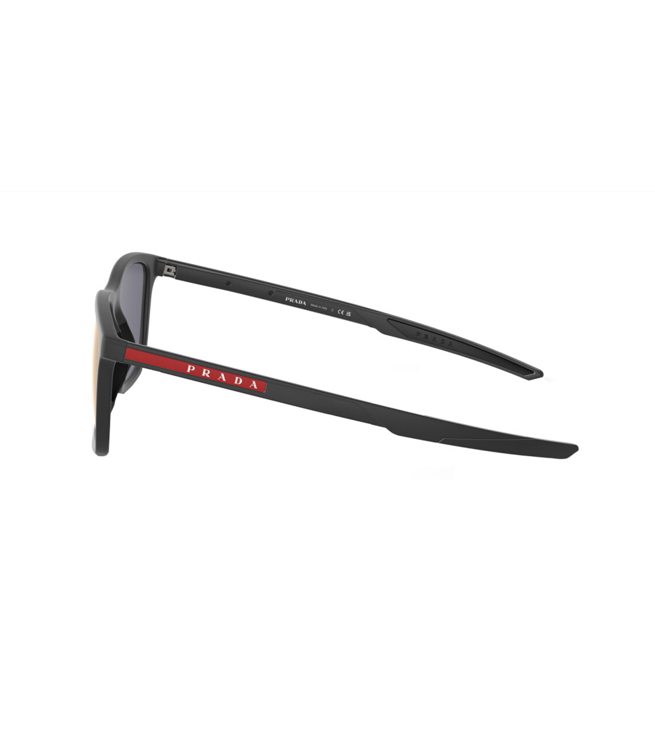 Prada Men's Dark Grey/Red-Mirrored Square Sunglasses