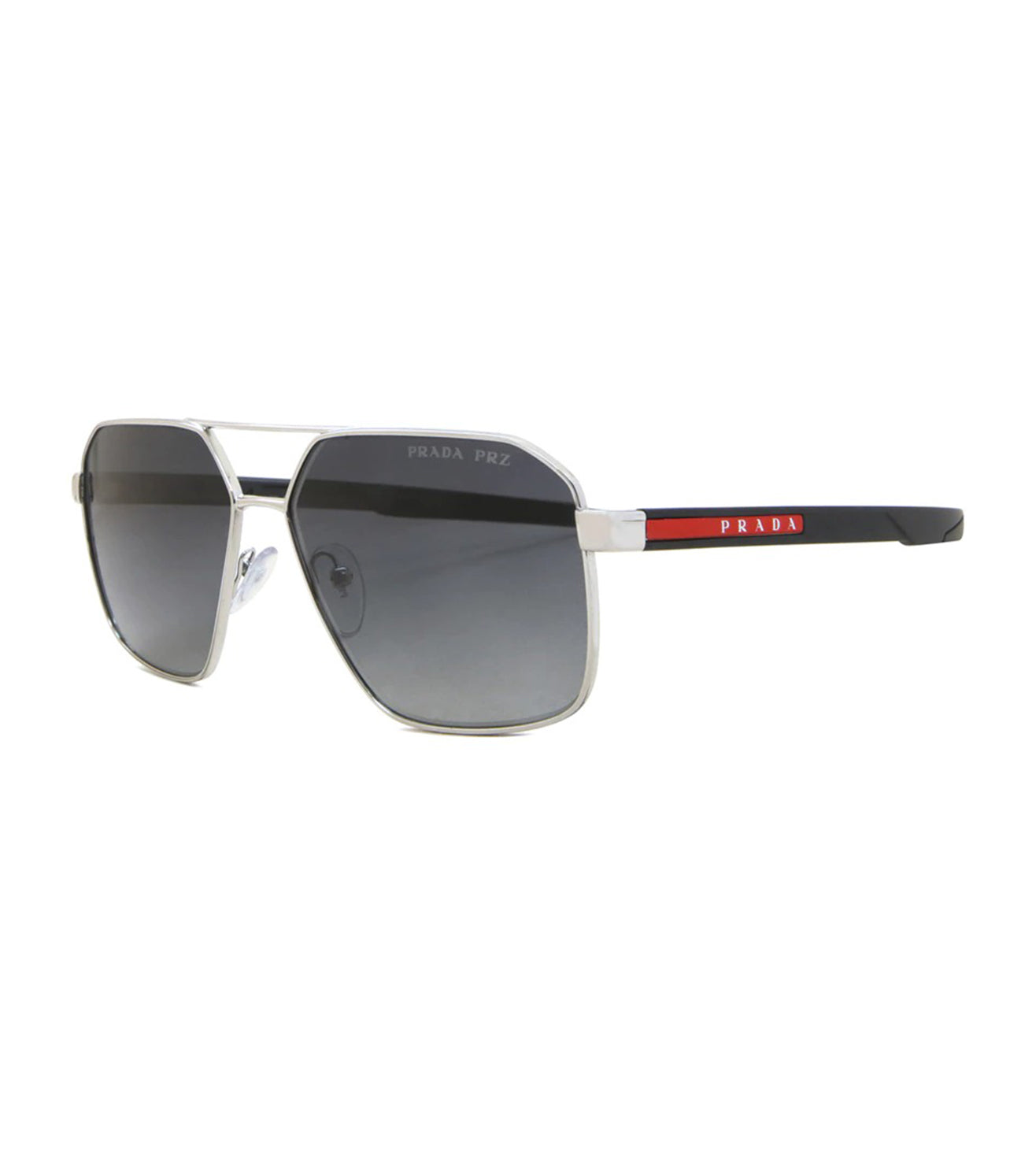 Prada Men's Gradient Grey Aviator Sunglasses