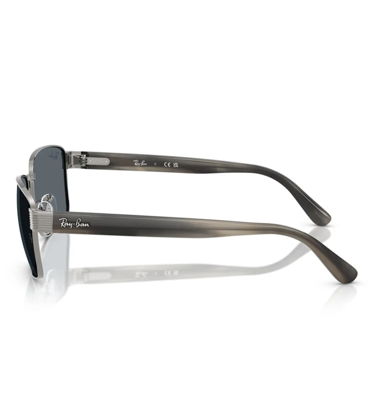 Ray Ban Unisex Gunmetal Square Sunglasses