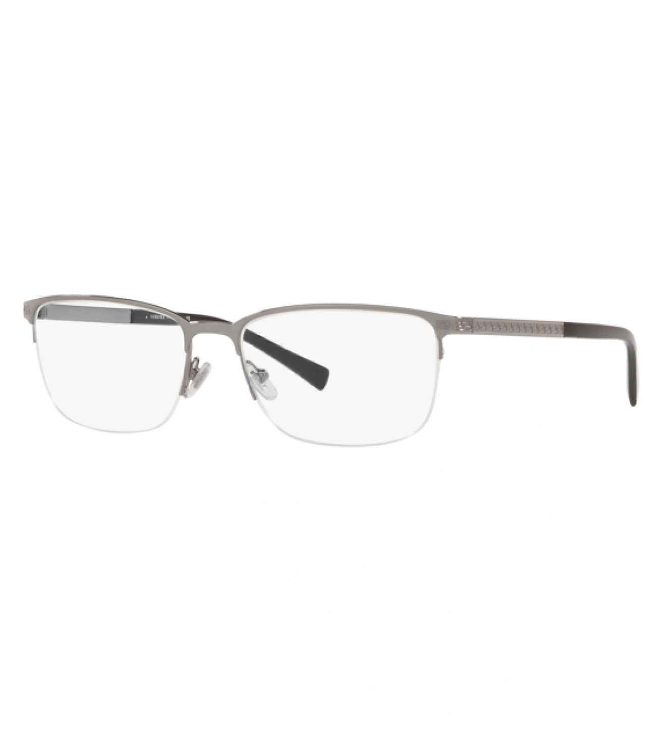 Versace Men's Gunmetal Rectangular Optical Frame