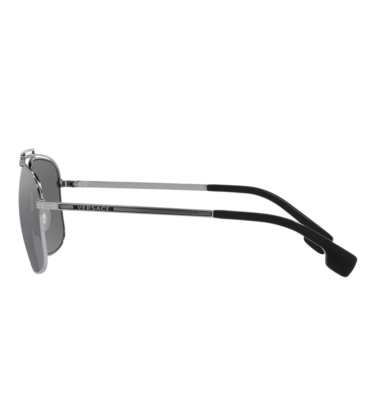 Versace Men's Grey Mirror Aviator Sunglasses