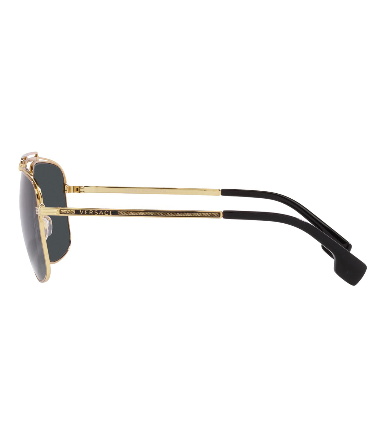 Versace Men's Dark Grey Aviator Sunglasses