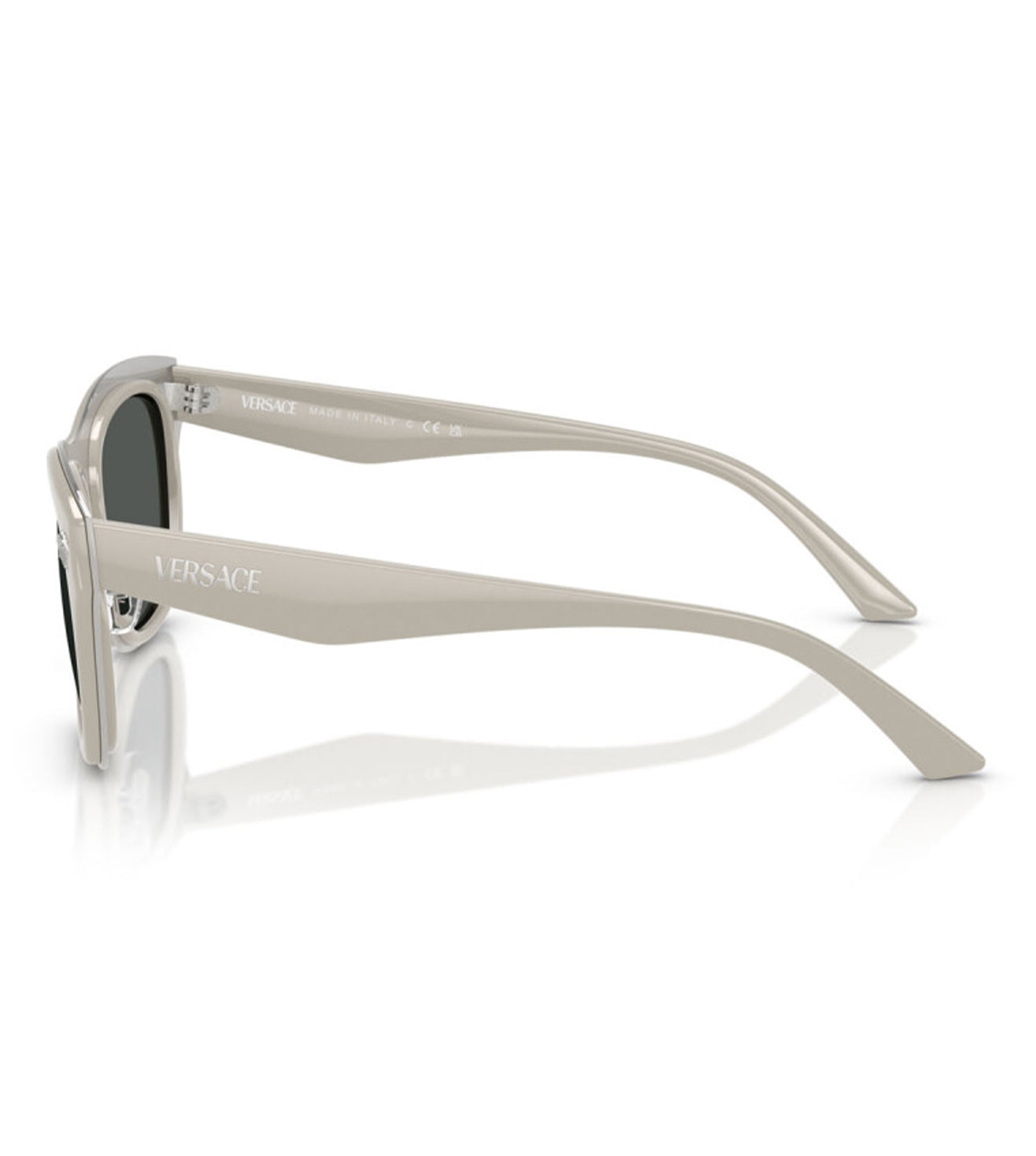 Versace Men's Dark Grey Rectangular Sunglasses