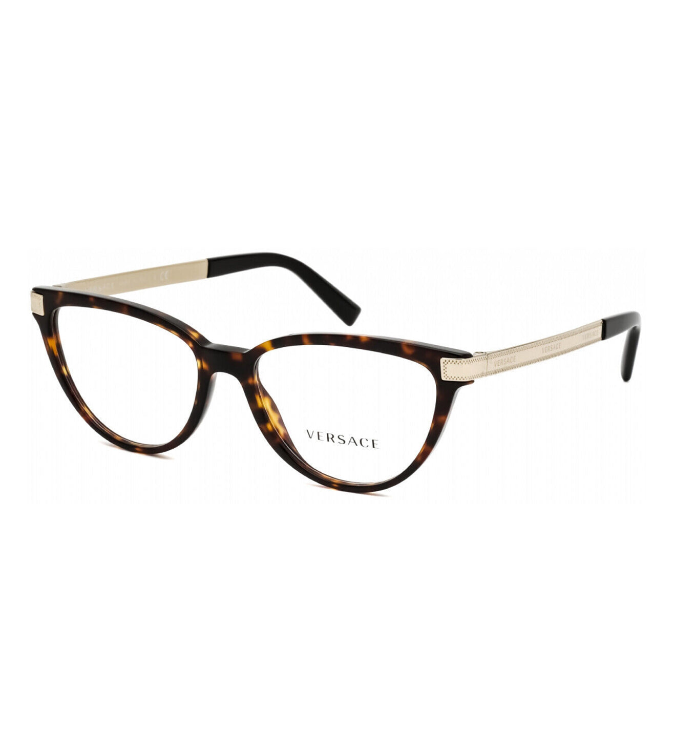 Versace Women's Havana Cat-eye Optical Frame