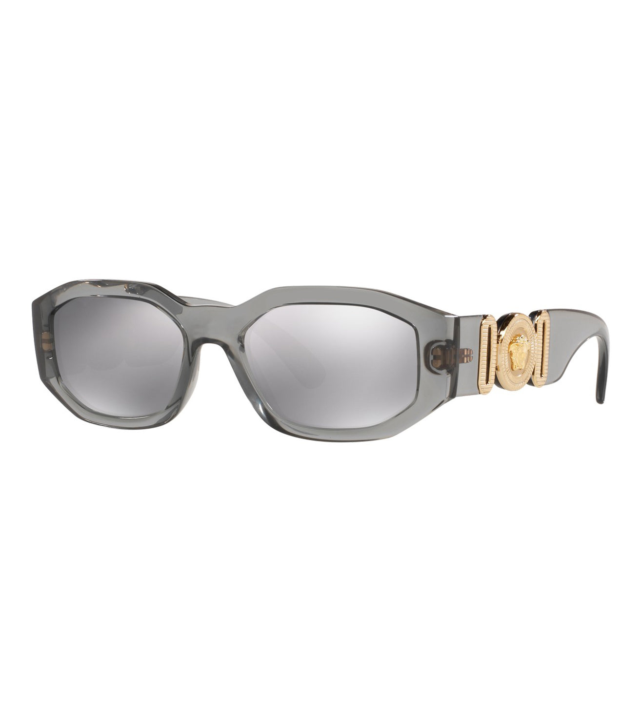 Versace Women's Light Grey Geometric Sunglasses