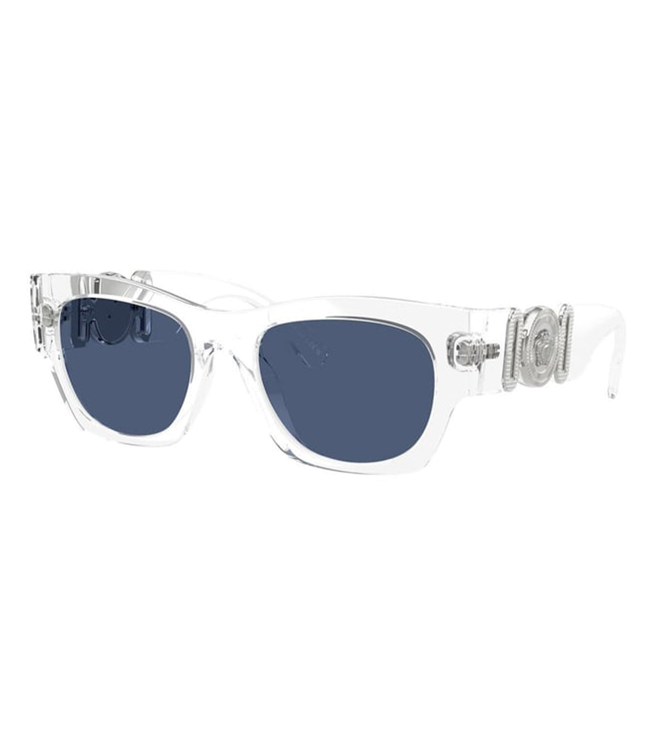 Versace Men's Blue Geometric Sunglasses