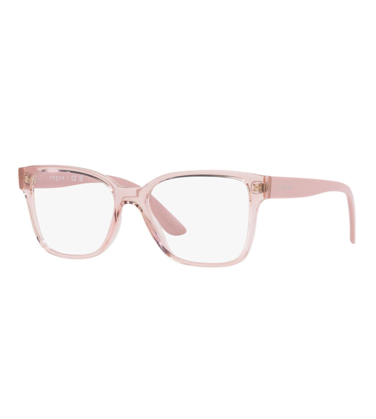 Vogue Women's Transparent Pink Square Optical Frame