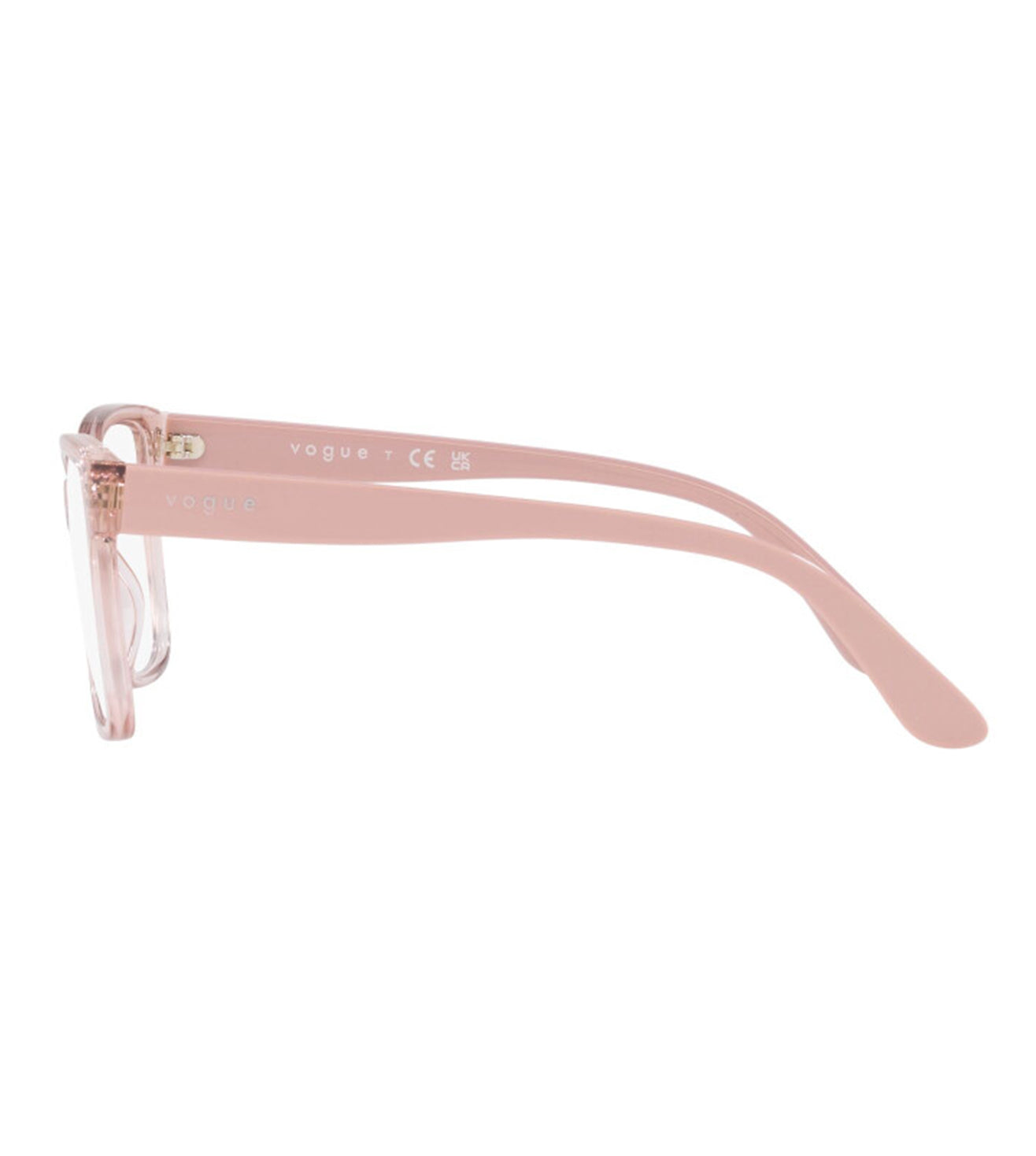 Vogue Women's Transparent Pink Square Optical Frame