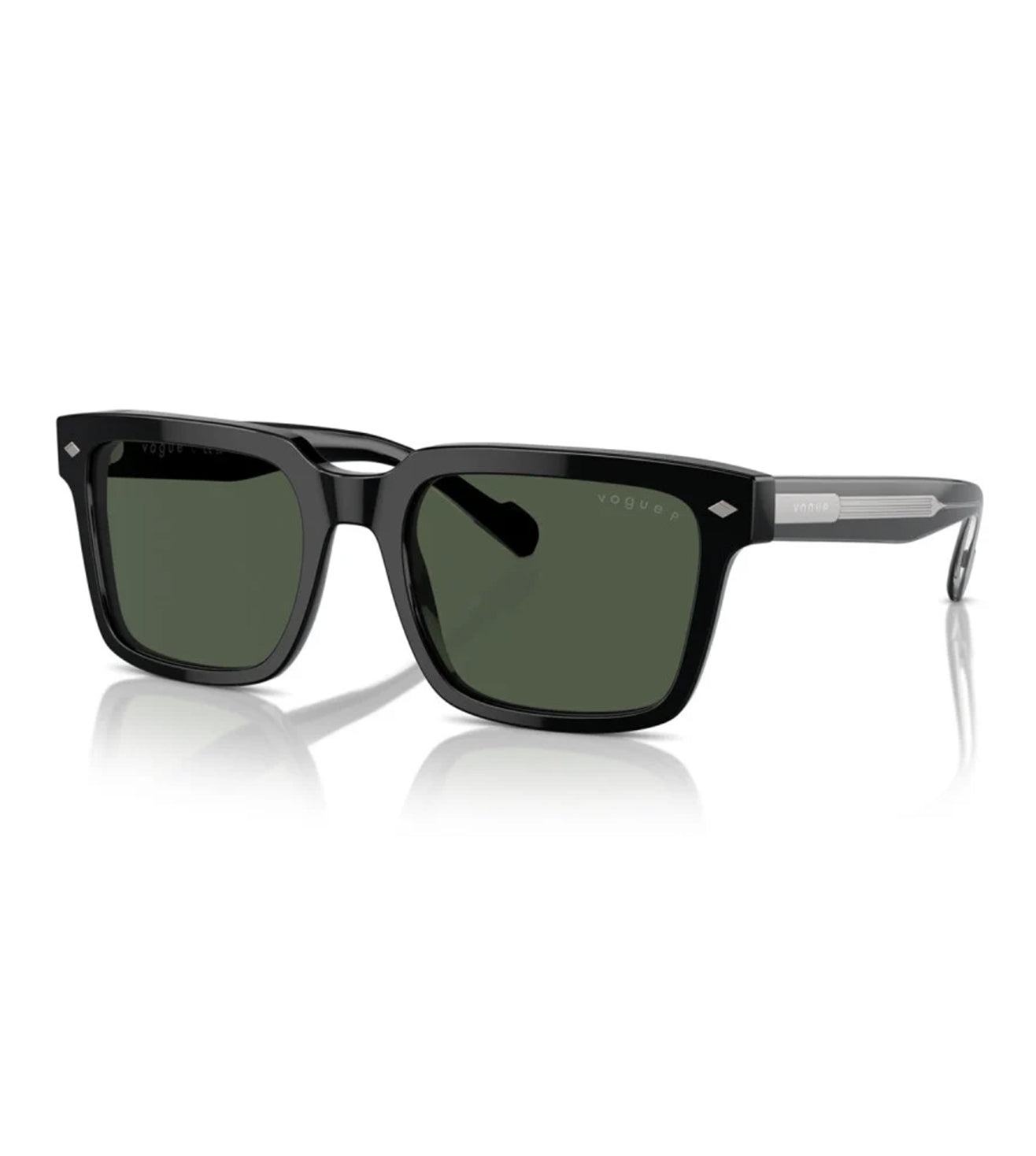 Vogue Men's Dark Green Square Sunglasses