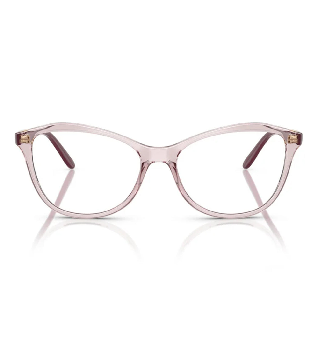 Vogue Women's Transparent Pink Cat-Eye Optical Frame