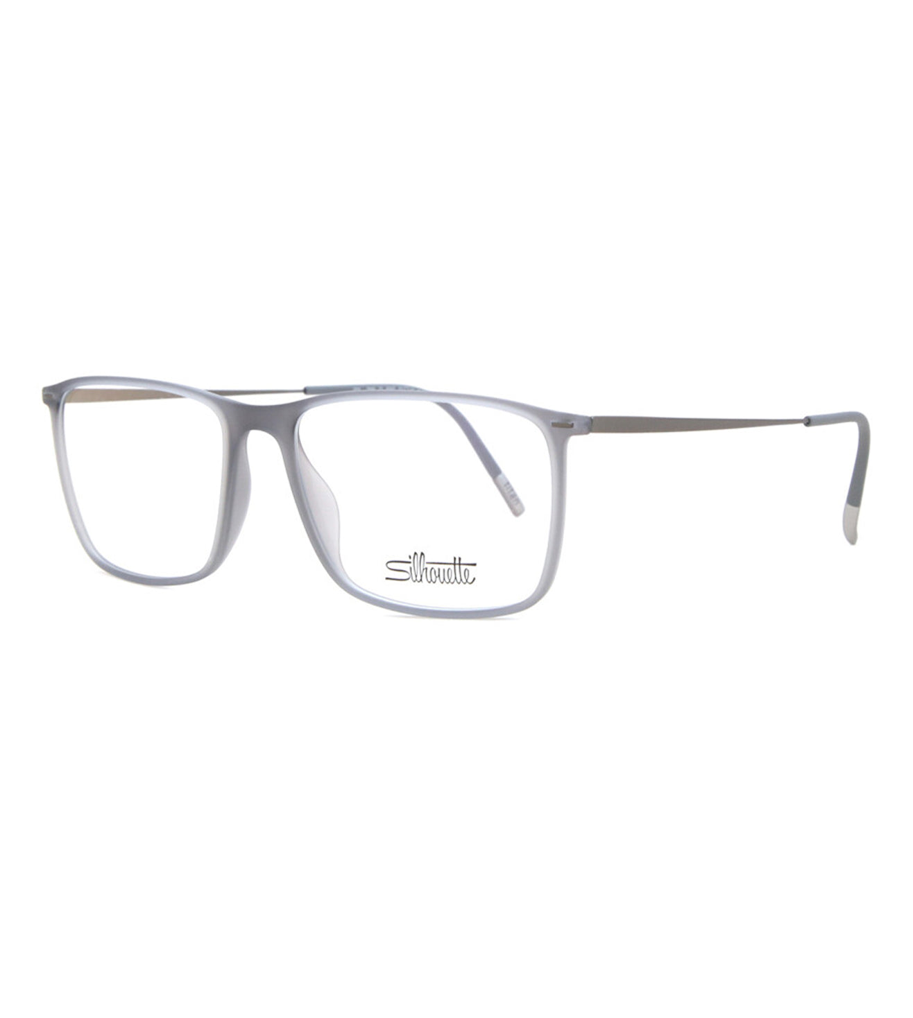 Silhouette Men's Cool Grey  Rectangle Optical Frame