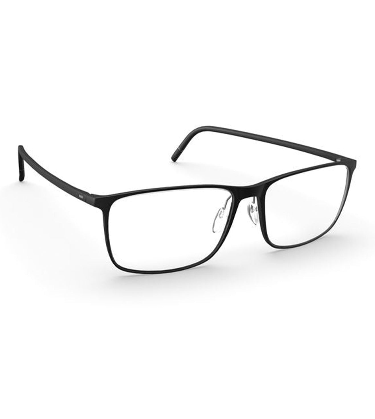 Silhouette Men's Black Rectangle Optical Frame