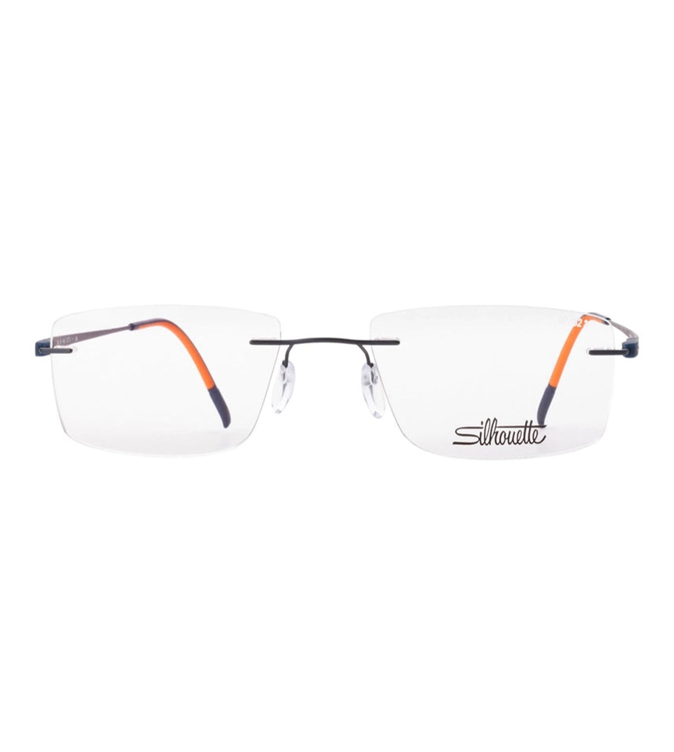 Silhouette Men's Navy Blue Rectangle Optical Frame