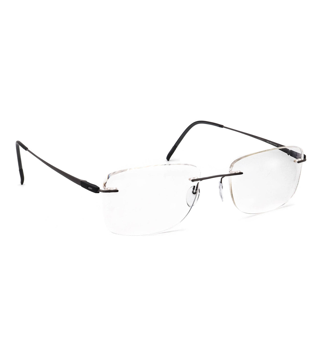 Silhouette Unisex Black Rectangle Optical Frame