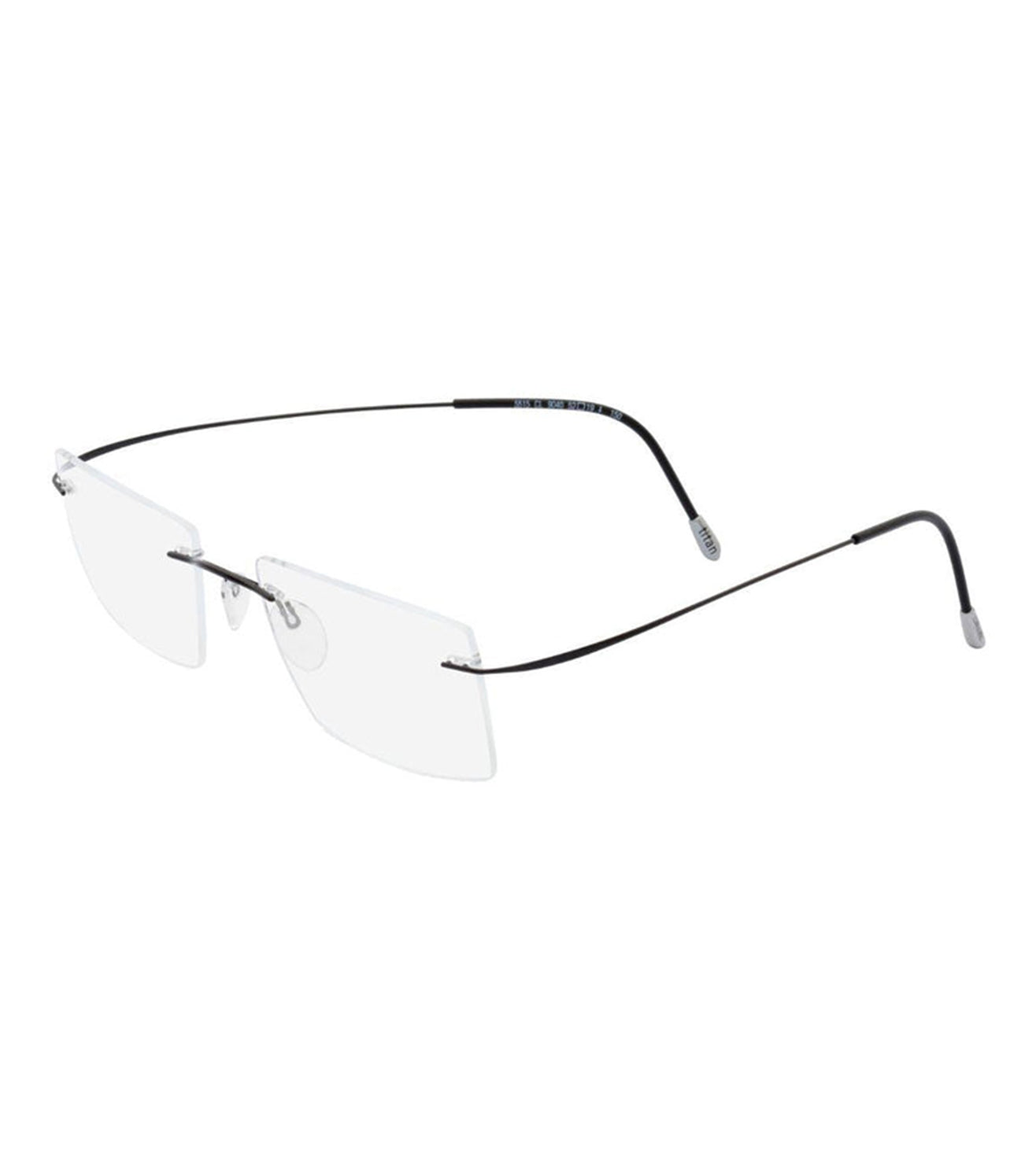 Silhouette Men's Black Rectangle Optical Frame