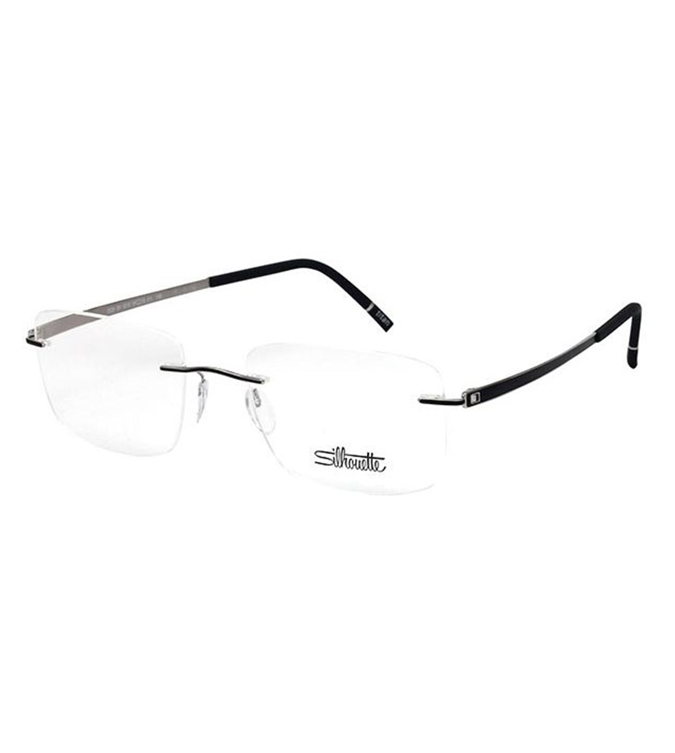 Silhouette Men's Black Square Optical Frame