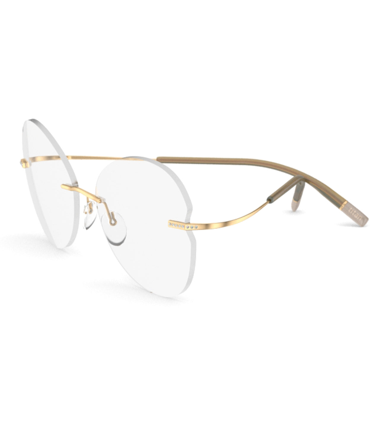 Silhouette Women's Gold Butterfly Optical Frame