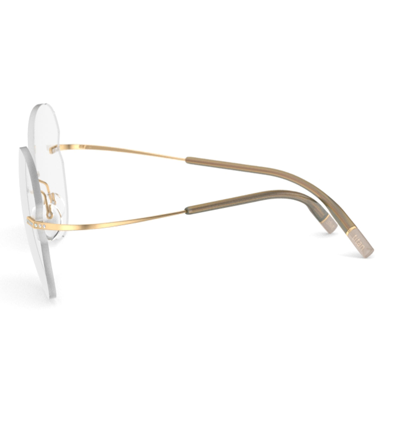 Silhouette Women's Gold Butterfly Optical Frame