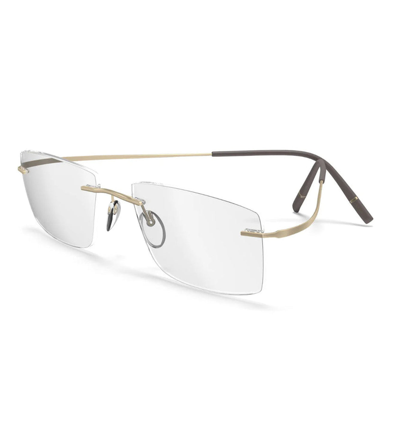 Silhouette Men's Gold Square Optical Frame