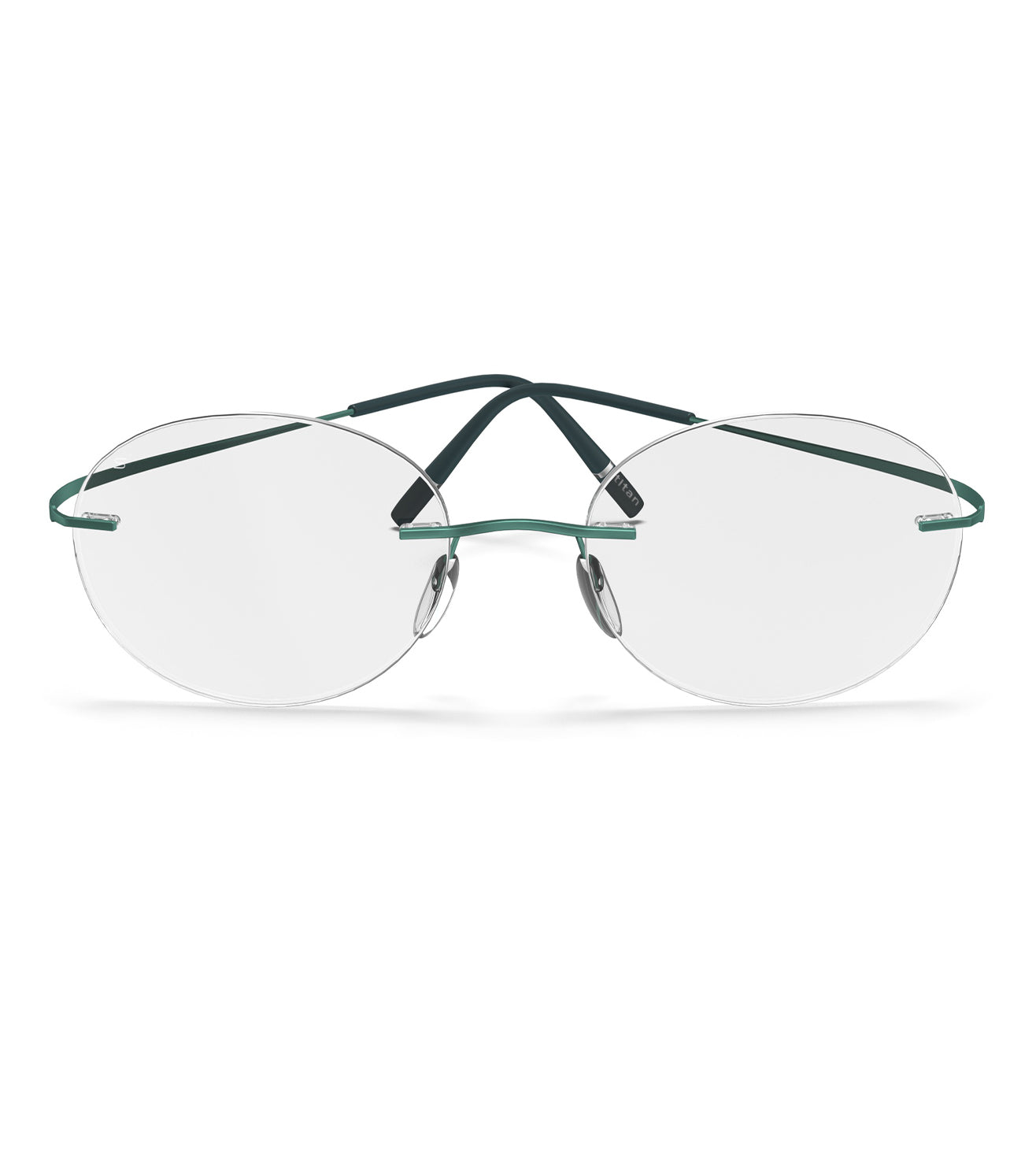 Silhouette Unisex Shiny Green Oval Optical Frame