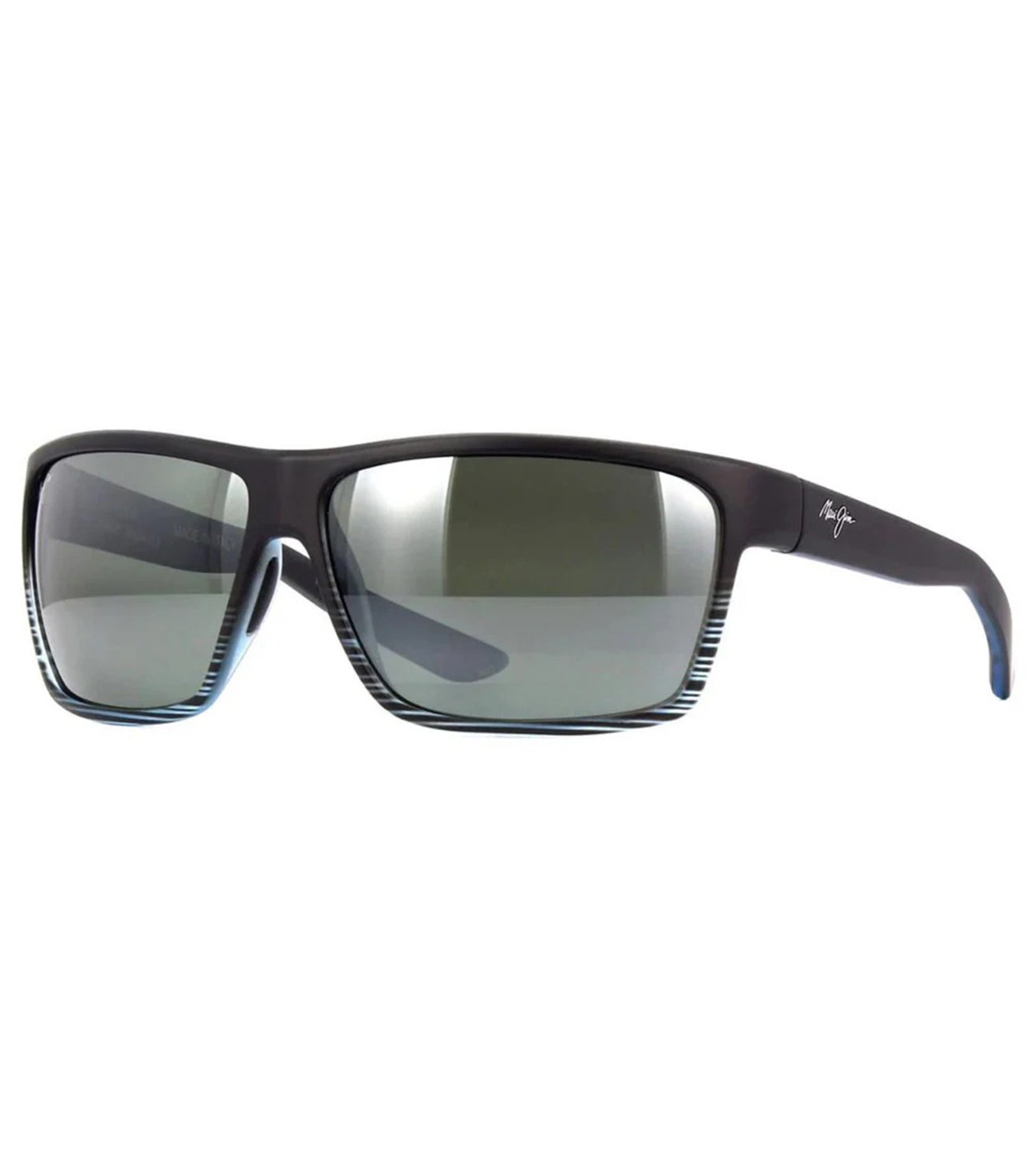 Maui Jim Men's Black Mirror Rectangular Sunglasses