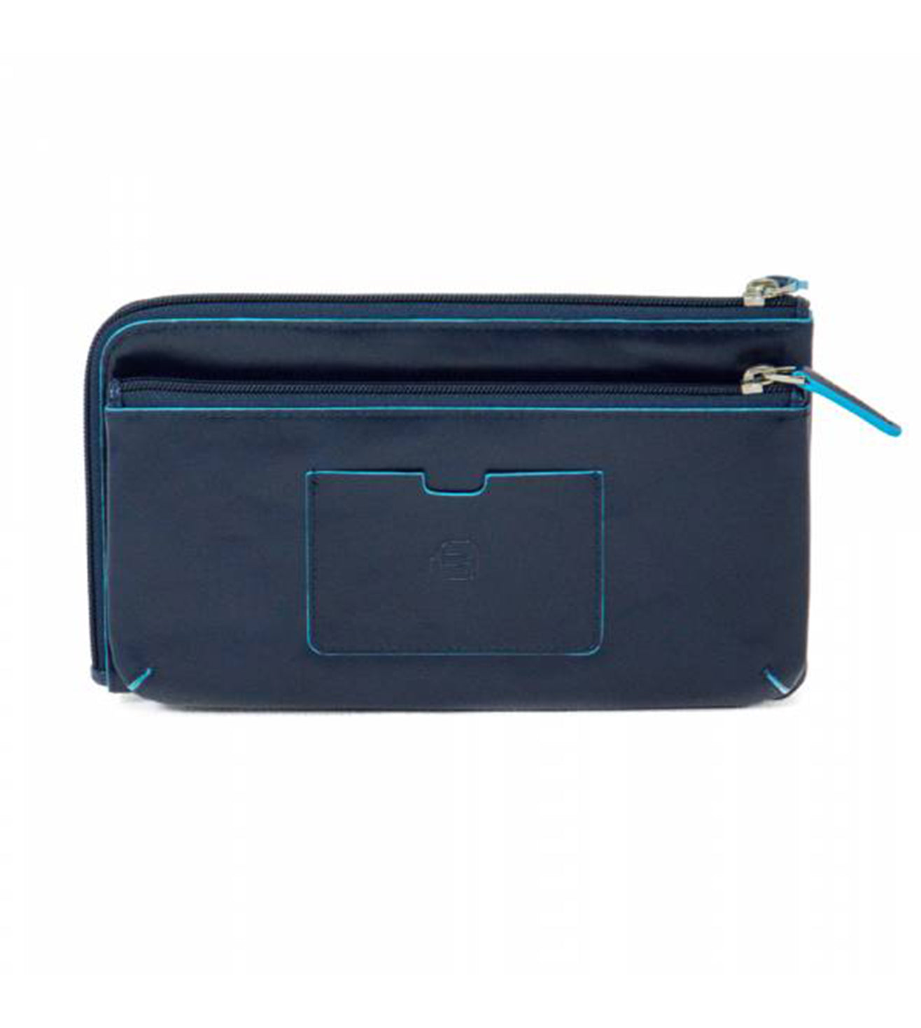 Piquadro Blue Square Unisex Night Blue Clutch