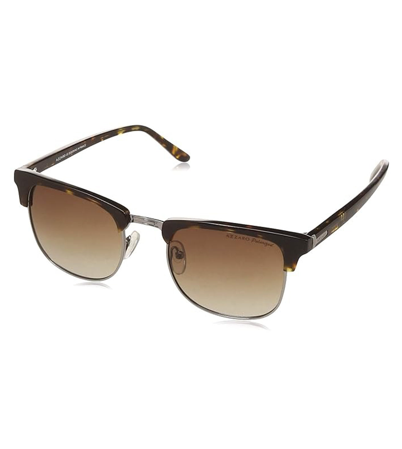 Azzaro Unisex Brown Browline Sunglasses