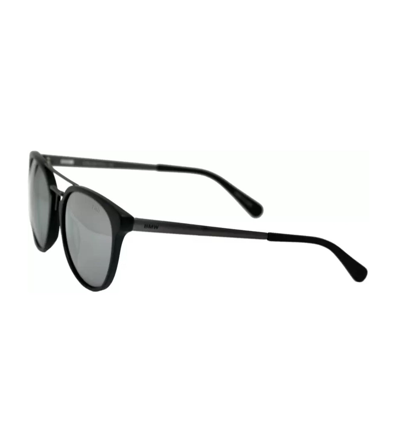 BMW Unisex Grey Round Sunglasses
