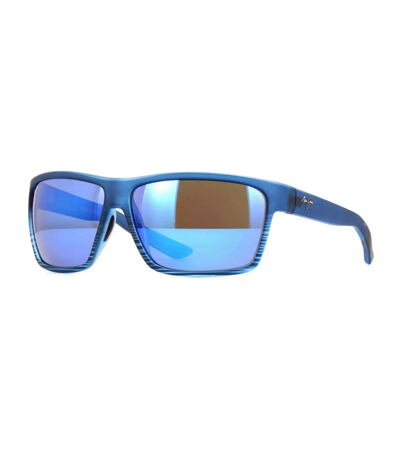 Maui Jim Men's Blue Mirror Rectangular Sunglasses