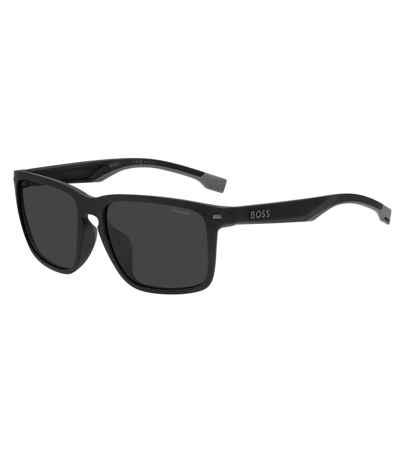 Hugo Boss Men's Green Polarized Rectangular Sunglasses